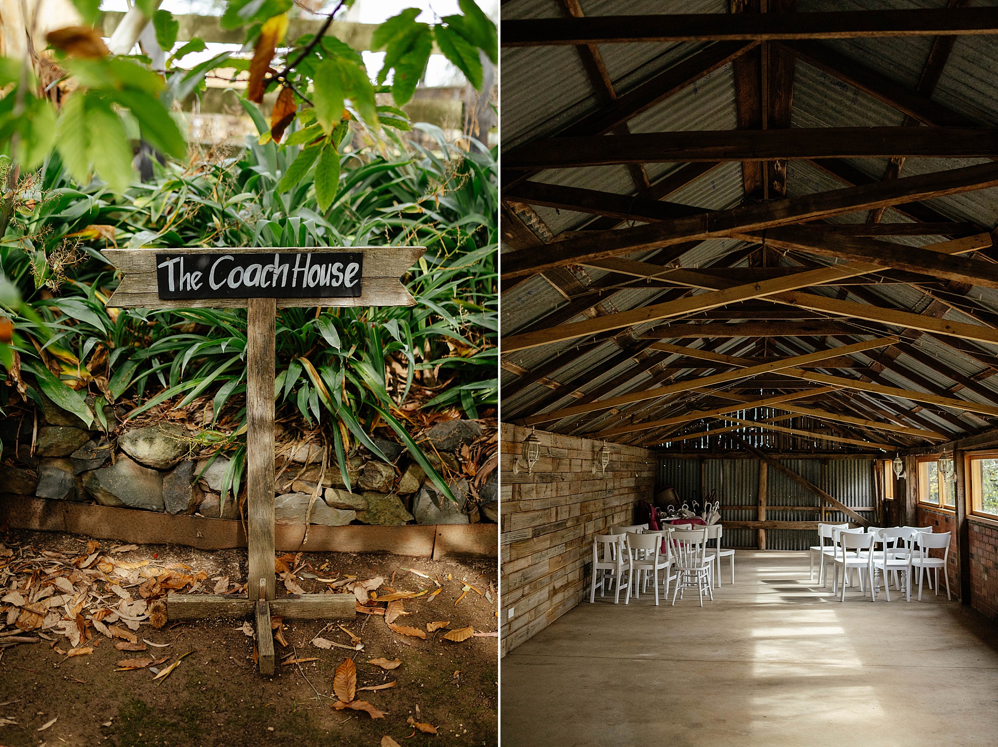 The coach house indoor ceremony area at Quirindi Stables.