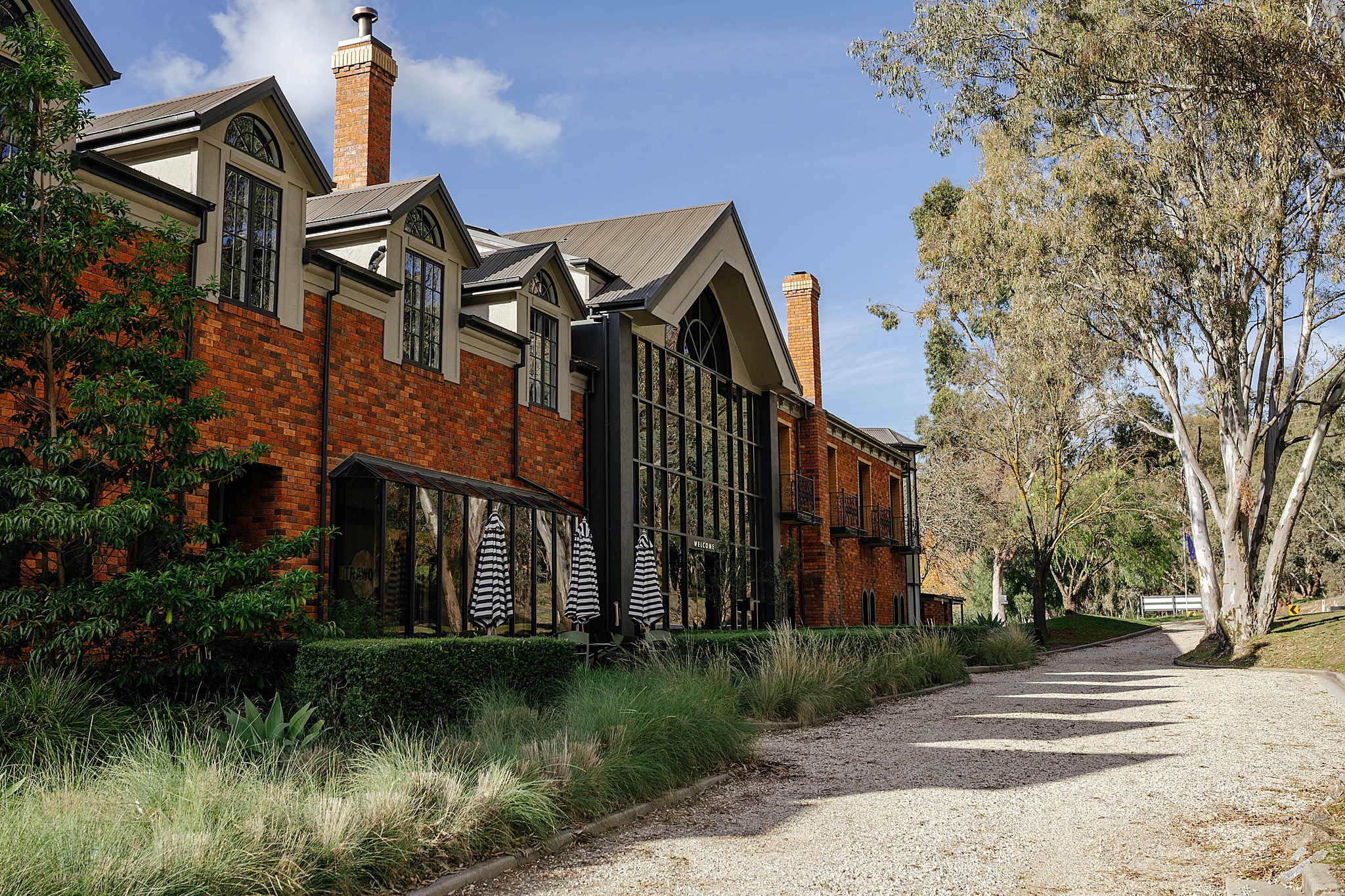 Front view of Wedding venue: Trawool Estate.
