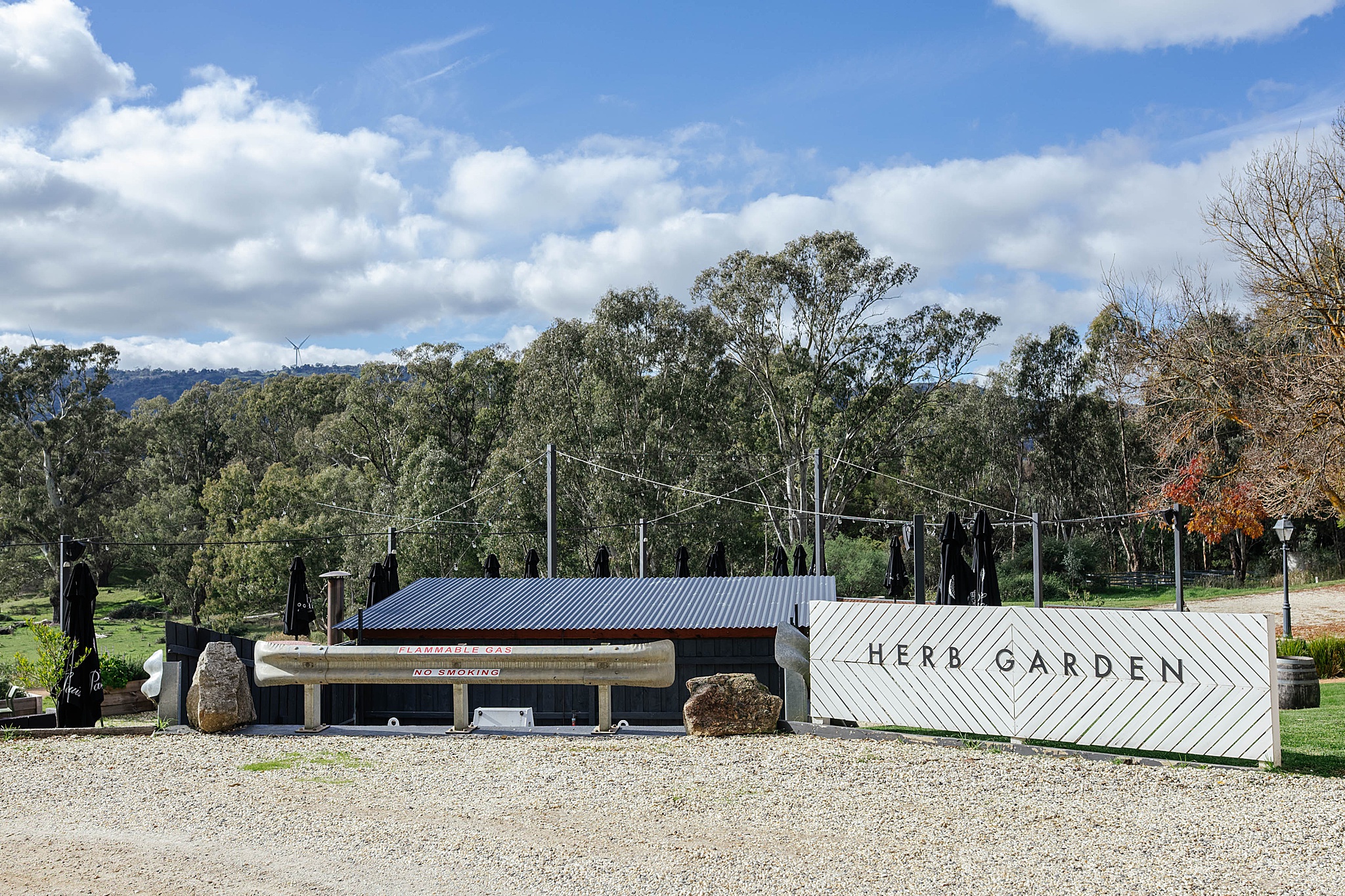 Herb garden at Trawool estate.
